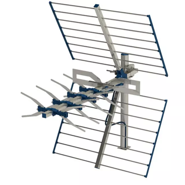 Bluesky Numérique HD DVB-T2 Tnt Antenne TV 20 Élément Coupe-Vent Toit Antenne