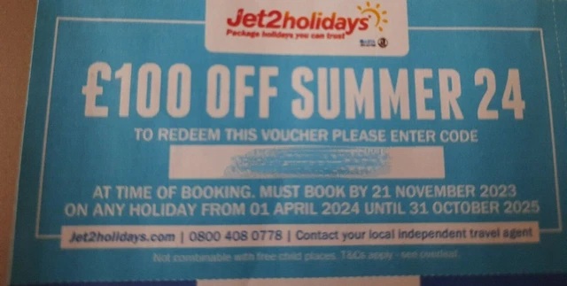 £100 Off Your Jet 2 Holiday 2024