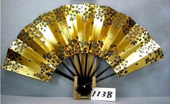 Japanese Folding Fan KYOTO Traditional Sensu Ougi SAKURA Cherry Blossoms #1138