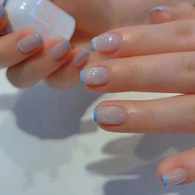 Long Ballerina Fake Nails Gradient Aurora Nail Tips Fashion Press on Nails  DIY