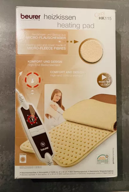 Heizkissen Beurer HK 115 Cosy NEU 6 Temperaturstufen waschbar Wärmekissen NEU
