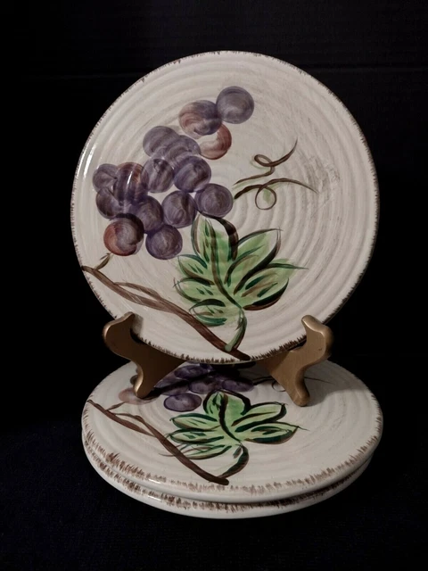 *New TABLETOPS UNLIMITED (3) 8.75" TRIVETS Grape Pattern