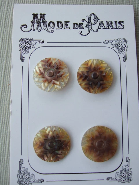 Bouton Ancien De Mercerie Vert Soleil - Vintage, Occasion, Pour Couture Et Création