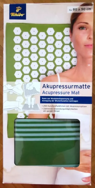 ESTERA DE ACUPRESIÓN 80x50 cm verde relajación muscular circulación sanguínea estera de masaje NUEVA