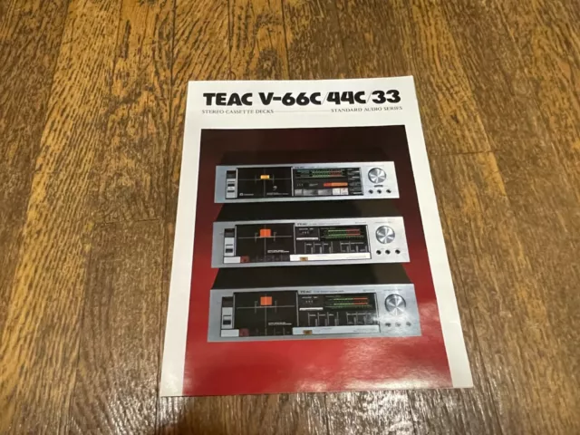 Vintage TEAC V 66C 44C 33 Stereo Cassette Deck Brochure Catalog