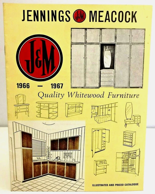 Vintage Jennings Meacock Whitewood Furniture Illustrated Price Catalogue 1966-67