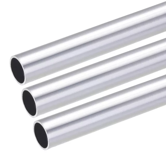 6063 Aluminum Round Tube 23mm OD 20mm Inner Dia 300mm Length Tubing 3 Pcs