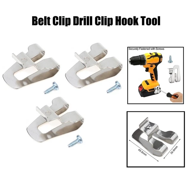 Gancio clip cintura bulloni in piedi strumenti 1/3 pezzo acciaio inox utensile elettrico