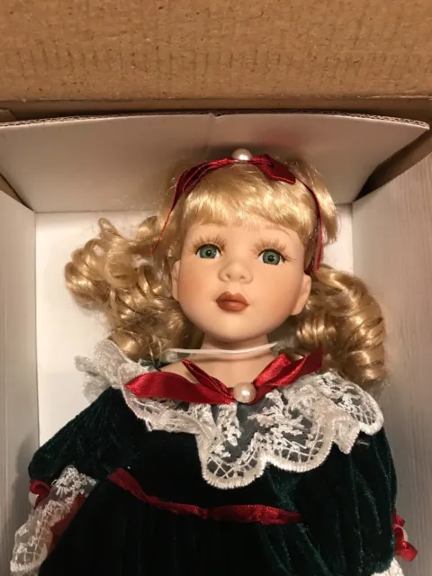 Heritage Signature Collection Porcelain Doll little Gillian #80028 Christmas  3