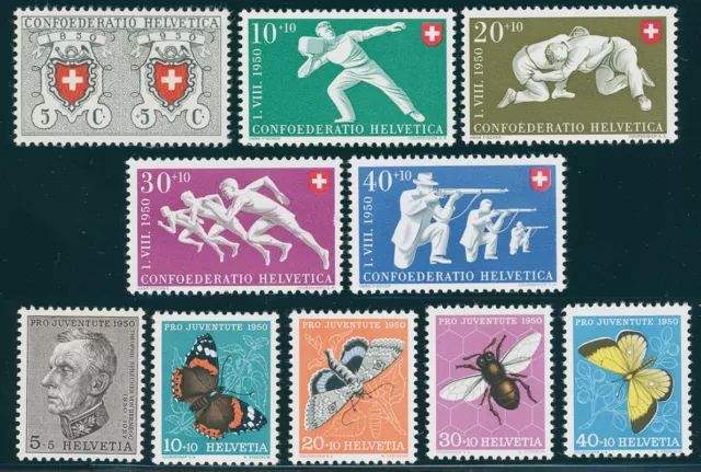 SCHWEIZ 1950, Jahrgang komplett tadellos postfrisch, Mi. 40,-