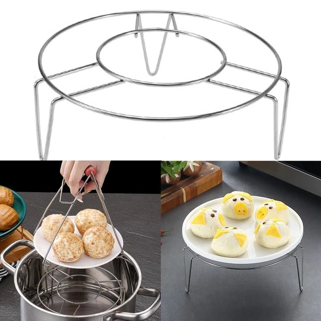 304 STAINLESS STEEL Steamer Rack Dumplings Steamed Grid Pot Steaming ...