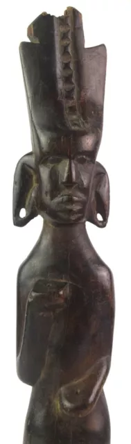 Ebony Wood African Tribal Statue Old Handcrafted Wooden tribal Sculpture i71-677 2