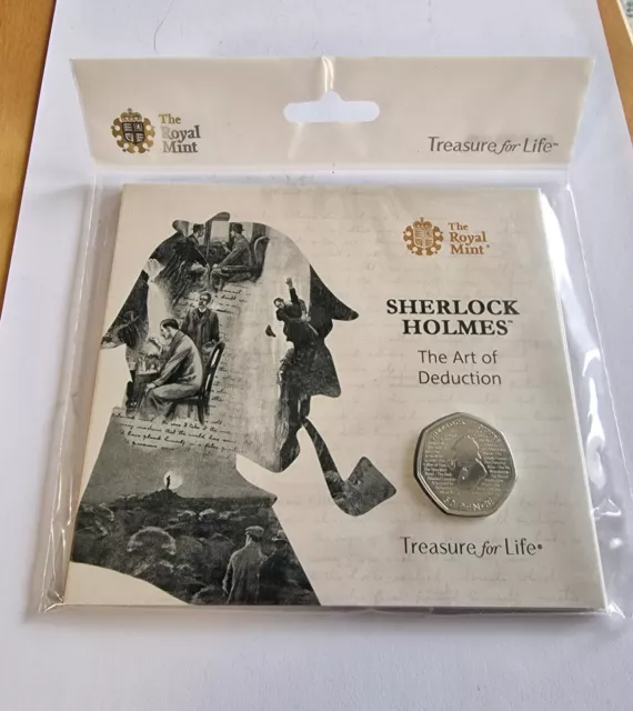 2019 Royal Mint Sherlock Holmes 50p Fifty Pence Coin Pack Sealed Uncirculated