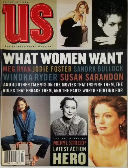 US Magazine Oct 1994 - What Women Want Meg Ryan Jodie Foster - No Label - EX