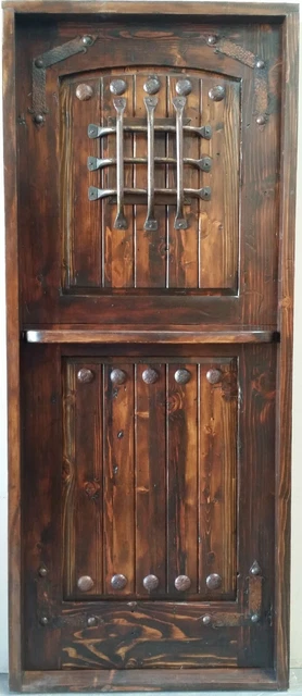 Rustic reclaimed lumber square top DUTCH door solid wood story book winery
