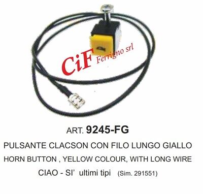 9084-CX CIF PULSANTE CLACSON SCOOTER GIALLO COMPATIBILE CON PIAGGIO FREE 100 2002 2003 