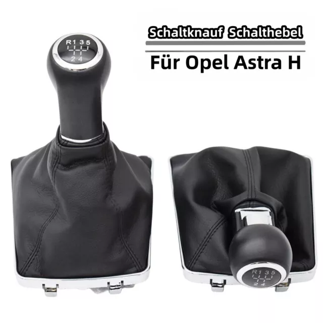 Schaltknauf + Schaltmanschette Schwarz 5-Gang für Opel Astra H ab 2004-2010  
