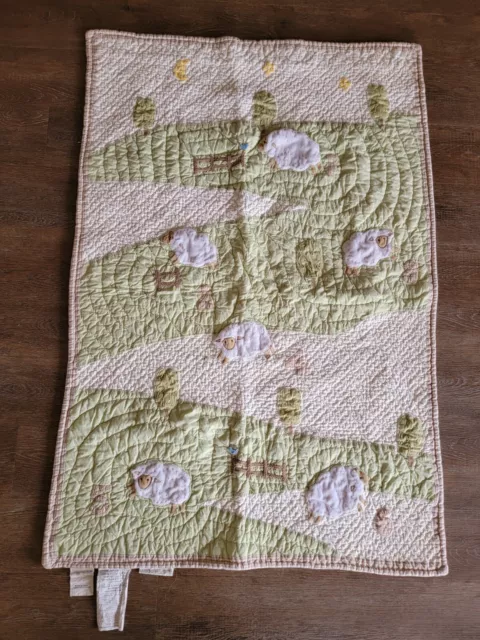 Pottery Barn Kids Counting Sheep Quilt for Baby Toddler Farmyard Friends Crib