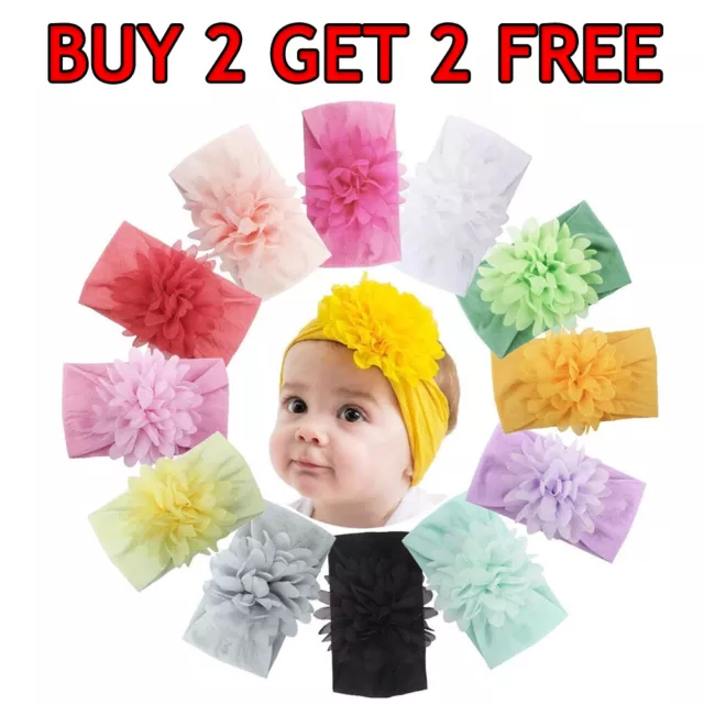 Baby Girls Bunny Bows Kids Turban Knot Rabbit Headband Bow Hair bands Head wrap