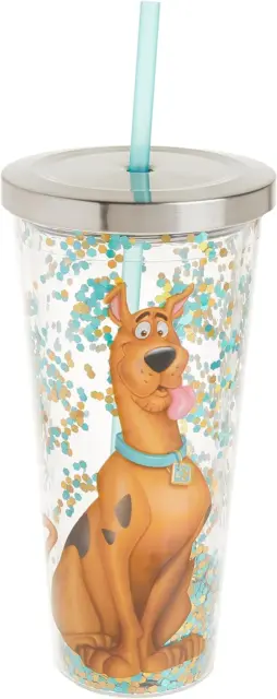 - Glitter Filled Acrylic Tumbler - Glitter Cup with Straw - 20 Oz - Stainless St