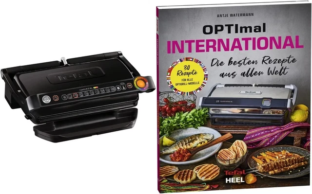 TEFAL Kontaktgrill Elektrogrill GC7228 Optigrill +XL inkl. Rezeptbuch 2000 Watt