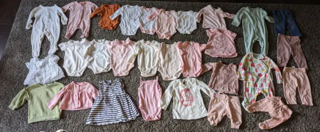 Massive beautiful baby girls clothes bundle new born &  0-3 & 3-6 months (no.67)