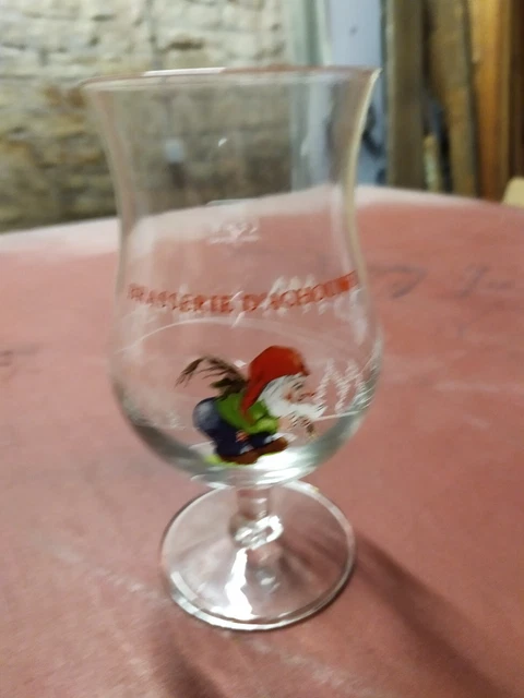 LOT 6 VERRES A BIERE CHIMAY , BORD ARGENTE , AVEC MESSAGE , 33 CL