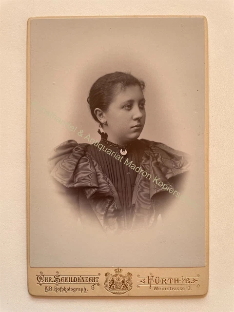 großes orig. CDV Kabinett Foto Fotografie Fürth um 1880 Schildknecht