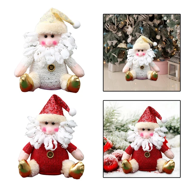 2x Weihnachtsmann Puppen Tischplatte Weihnachten Schneemann Mittelstück Dekor Foto Requisite