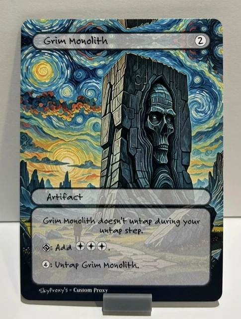 Proxy Card Grim Monolith &ndash; Carta Magic Personalizzata Con Arte Disegnata A Mano