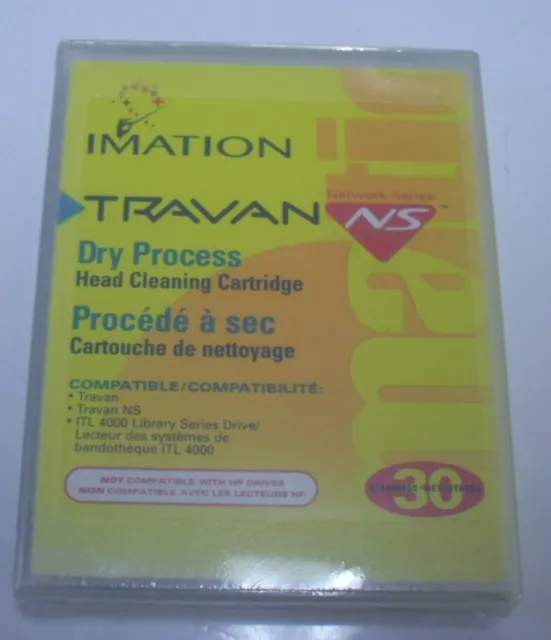 Brand New Factory Sealed Imation Travan NS Dry Process Head Cleaning Cartridge