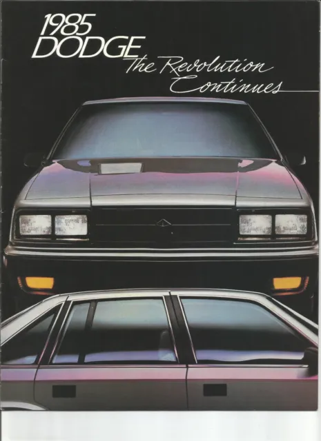 1985 Dodge  Diplomat,  Aries, 600, Omni, Conquest, Colt, Ram Pickup Brochure