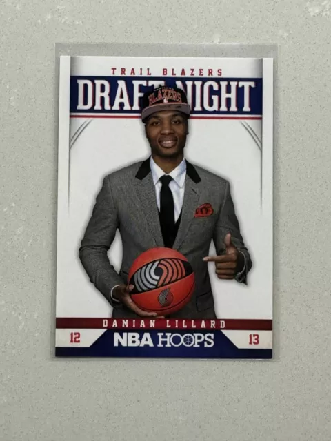 2012-13 Panini NBA Hoops Damian Lillard Draft Night Rookie Card (RC) #6 Blazers