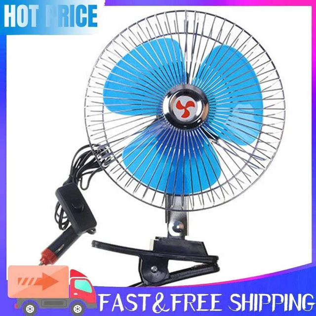 Car Clip Fan 12V/24V 8 Inch Electric Clip Fans Portable Rotatable (24V)