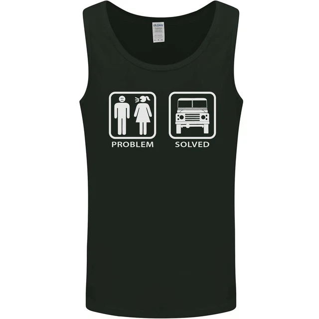 4x4 Problem Solved Off Roading Road Mens Vest Tank Top