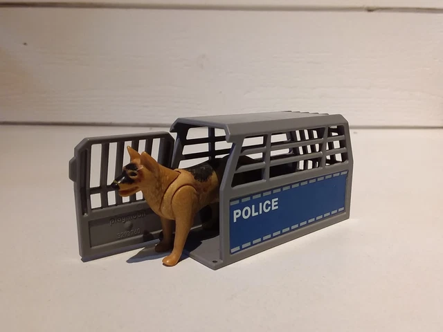Figurine Playmobil Personnalisée : Policier Local Avec Son Chien (Inspecteur) - Occasion