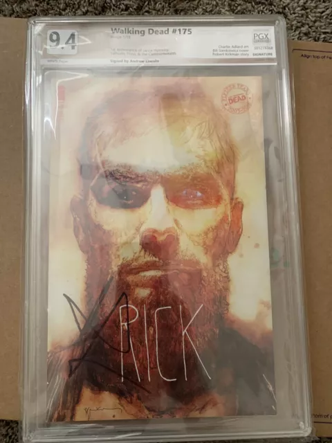 Andrew Lincoln Signed Autograph Walking Dead #175 PGX Slabbed 9.4 Not CGC (Rick)