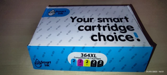 10 CARTUCCE :Nº 8 cartucce hp 364 xl (COMPATIBILI) - SMART INK + Nº 2 JARBO
