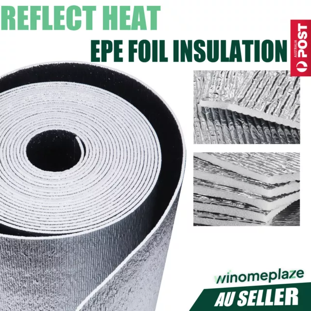 EPE Foil Reflect Heat Barrier For Window Roof Wall Floor Attic Loft Insulation