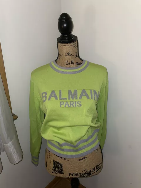 Balmain lime sweater
