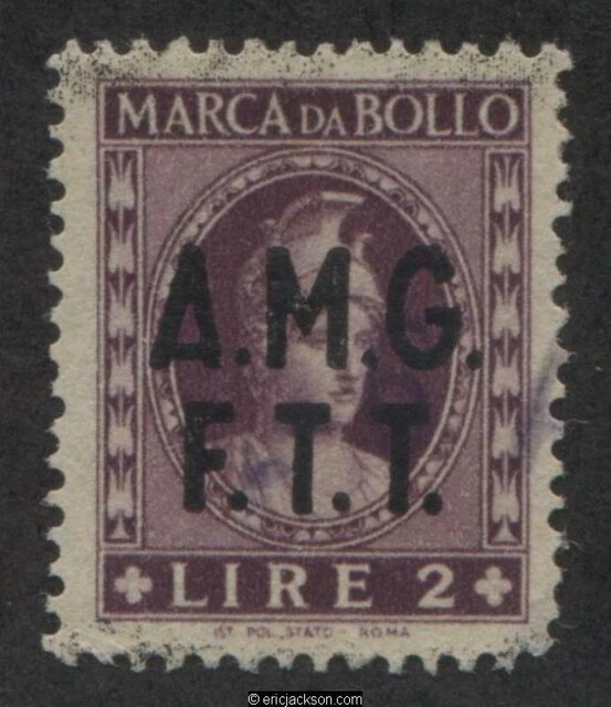 AMG Trieste Fiscal Revenue Stamp, FTT F22 used, VF