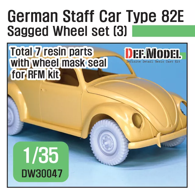 DEF.MODEL, DW30047, Zweiter Weltkrieg deutscher Stabswagen Typ 82E Breitradsatz (3), 1/35