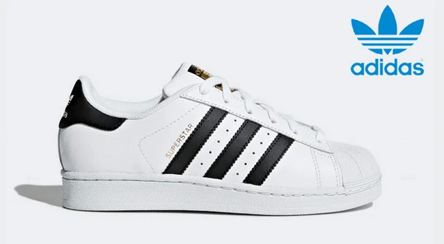 SNEAKERS SCARPE UOMO DONNA ADIDAS SUPERSTAR EF5398 bianco nero