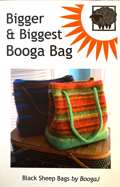 Bolsas BOOGA Negras Más Grandes y Más Grandes Patrón de Tejer