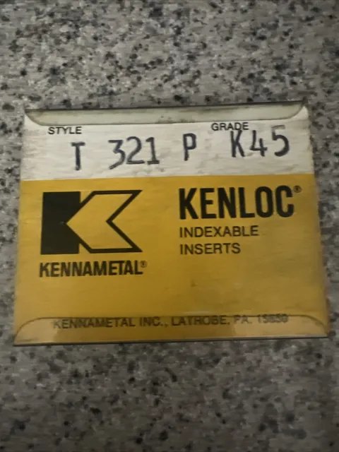 Kenloc Kennametal Indexable T 321 P  K45 8pc