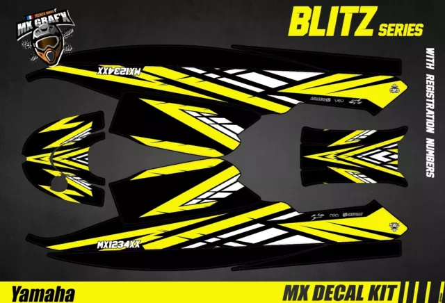 Kit Déco pour / Decal Kit for Jet SkiYamaha Super Jet - Blitz Yellow