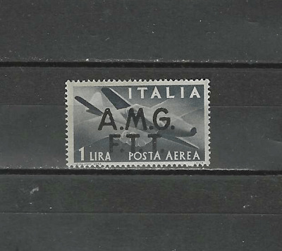 ITALY, TRIESTI , 1947 , AIRMAIL , AMG-FTT , 1l STAMP O.P.  , PERF , VLH