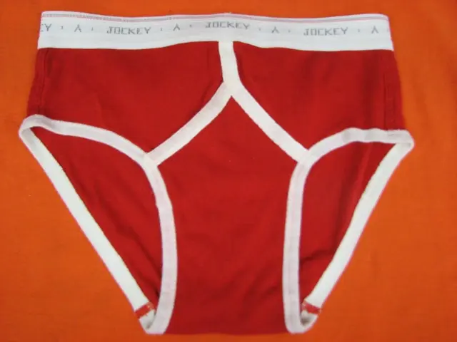 Vintage underwear Jockey retro low rise brief ringer red ringer style Y front