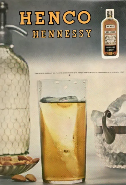 Publicite Ad Boissons Drinks Henco Hennessy