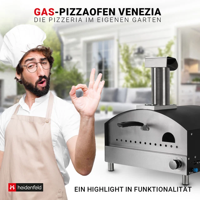 Heidenfeld Pizzaofen Venezia Pizzabackofen Gasofen Backofen Pizzastein Miweba 2